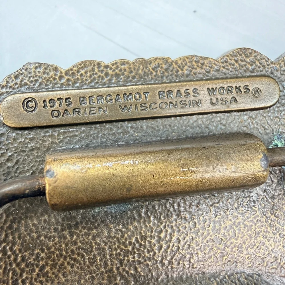 Vintage Coca-Cola 75th Anniversary Brass Belt Buckle Bottle Opener Bergamot 1976